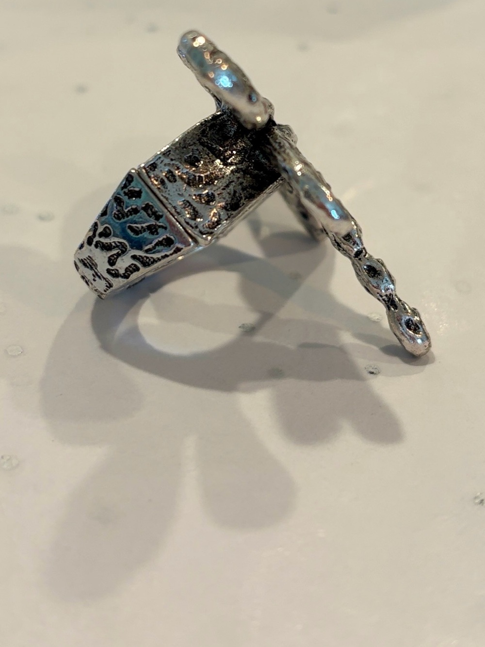 Silver Dragonfly Statement Ring - Picture 3 of 5